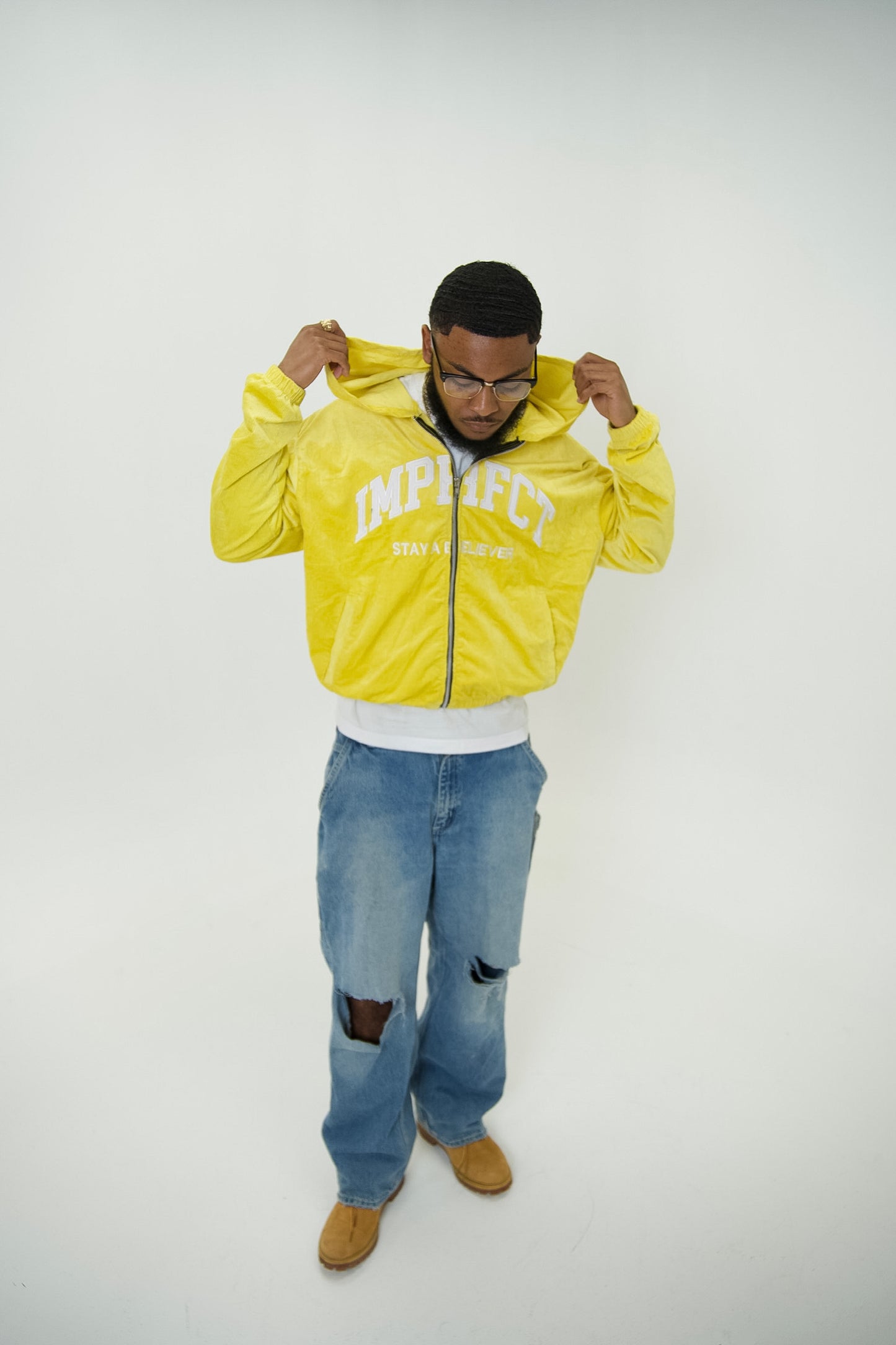CORDUROY ZIP UP JACKET (YELLOW)